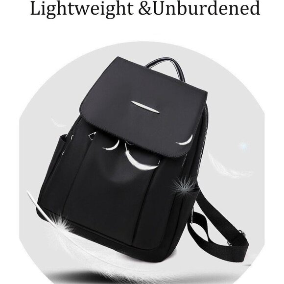 Mini Nylon Backpack for Women Lightweight Travel Purse B Black Small Trendy Bag main image 4